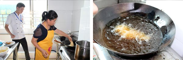 煌旗炸雞翅炒飯培訓學員實操風采