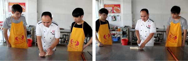 煌旗面點(diǎn)龔老師進(jìn)行老面饅頭培訓(xùn)課教學(xué)過(guò)程