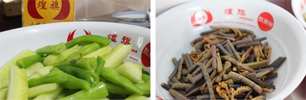 煌旗四川涼菜培訓(xùn)學(xué)員實操課食材